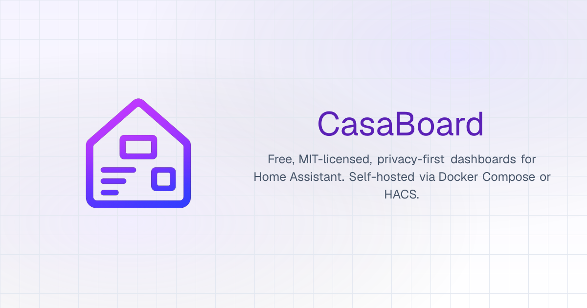 CasaBoard — local-only Home Assistant dashboards